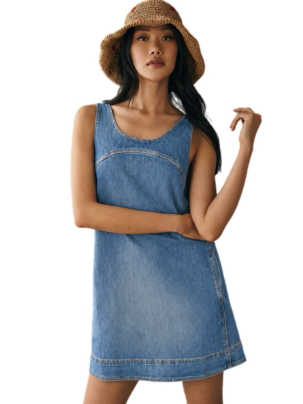 Anthropologie Pilcro Denim Shift Dress Size New With Tags
